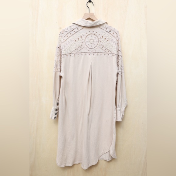 Free People Arctic Circle Tunic Dress Beige Small - Picture 3 of 4